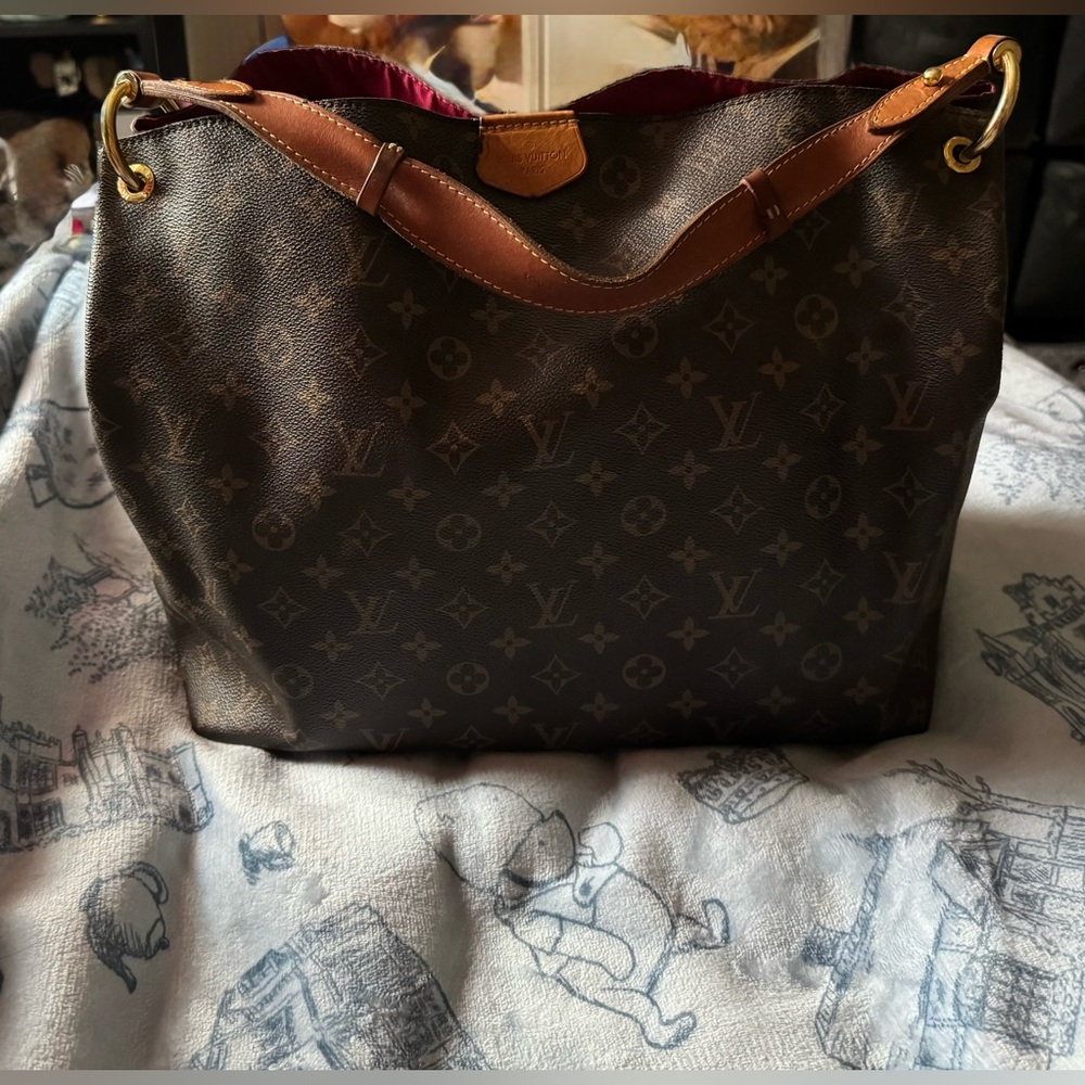 Louis Vuitton Brown and Red Shoulder Bag - Picture 7 of 11